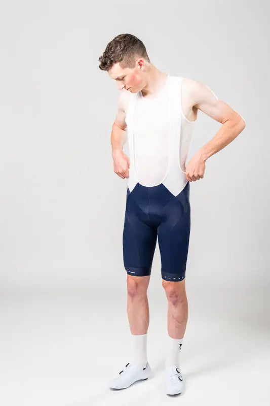 Silver Bib Short - Dark Blue - CUORE of Switzerland